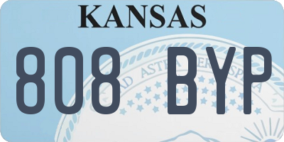 KS license plate 808BYP