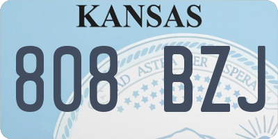KS license plate 808BZJ