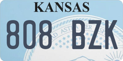 KS license plate 808BZK