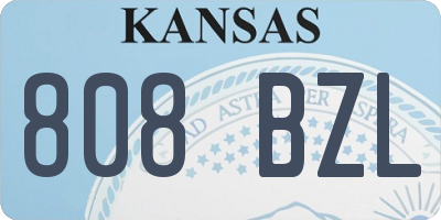 KS license plate 808BZL