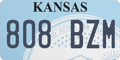 KS license plate 808BZM