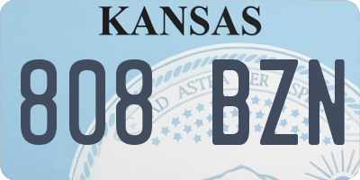 KS license plate 808BZN