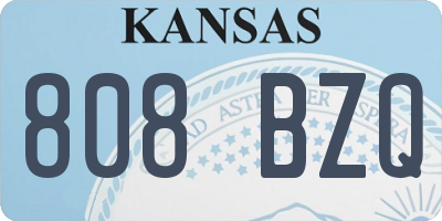 KS license plate 808BZQ