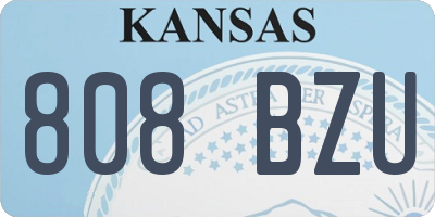 KS license plate 808BZU