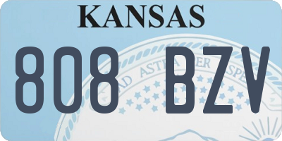 KS license plate 808BZV