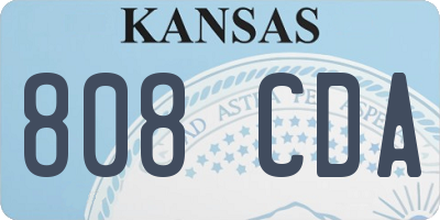 KS license plate 808CDA