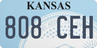 KS license plate 808CEH
