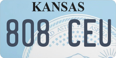 KS license plate 808CEU