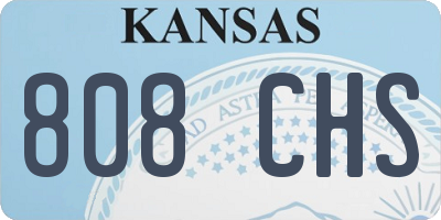 KS license plate 808CHS