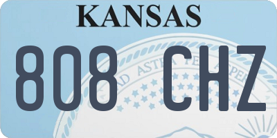 KS license plate 808CHZ
