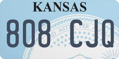 KS license plate 808CJQ