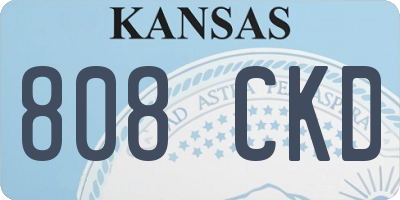 KS license plate 808CKD