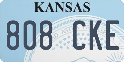 KS license plate 808CKE