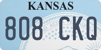 KS license plate 808CKQ