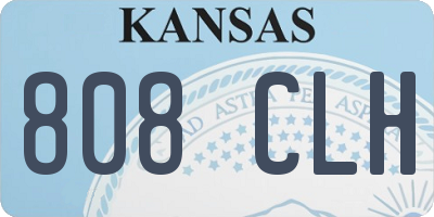 KS license plate 808CLH