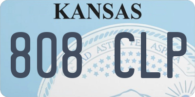 KS license plate 808CLP