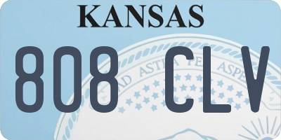 KS license plate 808CLV