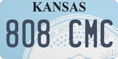 KS license plate 808CMC