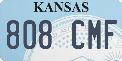 KS license plate 808CMF
