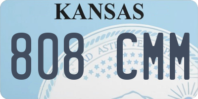 KS license plate 808CMM