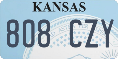 KS license plate 808CZY