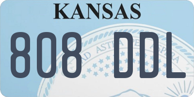 KS license plate 808DDL