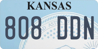 KS license plate 808DDN