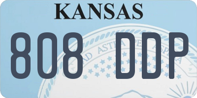 KS license plate 808DDP