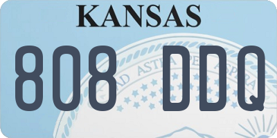 KS license plate 808DDQ