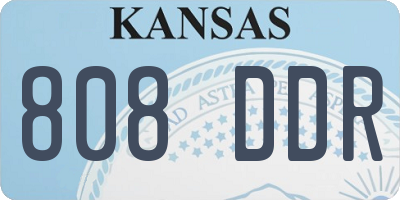 KS license plate 808DDR