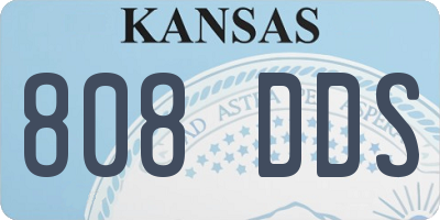KS license plate 808DDS