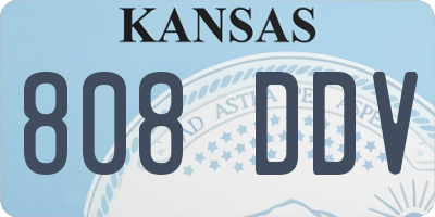 KS license plate 808DDV