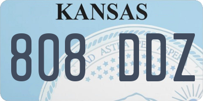 KS license plate 808DDZ