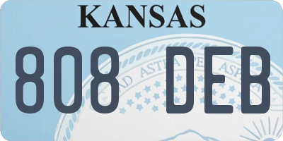 KS license plate 808DEB