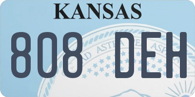 KS license plate 808DEH