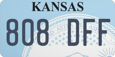 KS license plate 808DFF