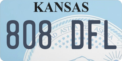 KS license plate 808DFL