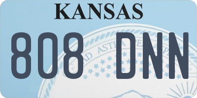 KS license plate 808DNN