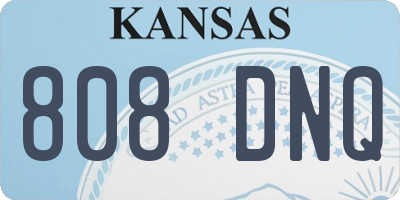 KS license plate 808DNQ