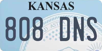 KS license plate 808DNS