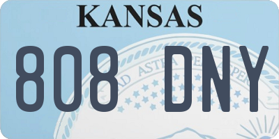 KS license plate 808DNY