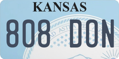 KS license plate 808DON