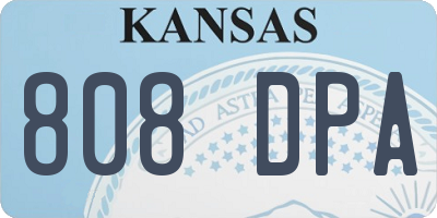 KS license plate 808DPA