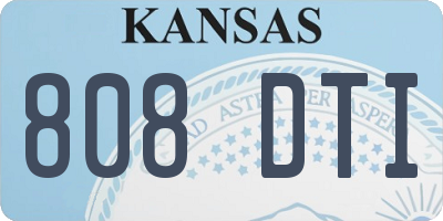 KS license plate 808DTI