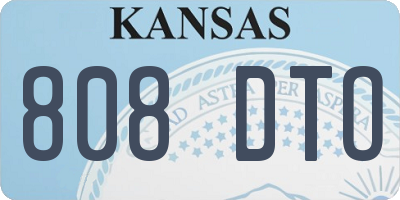 KS license plate 808DTO