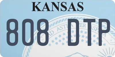 KS license plate 808DTP