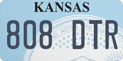 KS license plate 808DTR
