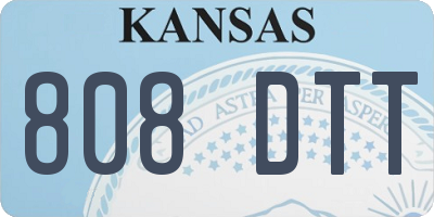 KS license plate 808DTT