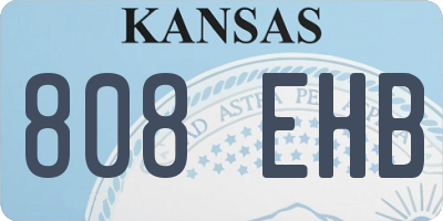 KS license plate 808EHB