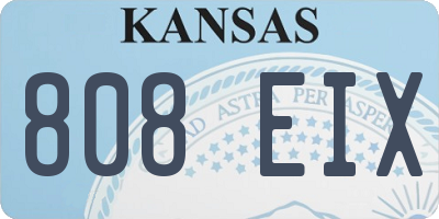 KS license plate 808EIX